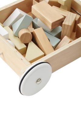 Kid's Concept blokkenwagen junior 38,5 cm hout naturel 21 delig