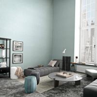 Noordwand behang vintage deluxe course fabric look blauw - thumbnail