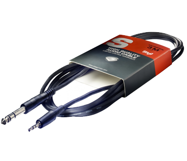 Stagg SAC3MPSBPS Verloopkabel Jack Naar Mini-jack