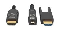 Manhattan 355537 HDMI-kabel HDMI Aansluitkabel HDMI-A-stekker, HDMI-micro-D-stekker 50 m Zwart 4K UHD - thumbnail
