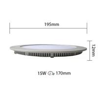 LED Downlight Slim - Inbouw Rond 15W - Natuurlijk Wit 4200K - Mat Wit Aluminium - Ø195mm - thumbnail