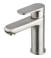 Trop wastafelmengkraan geborsteld staal - thumbnail