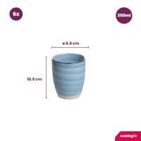 Cookinglife Bekers Delice Blauw 350 ml - 6 stuks - thumbnail