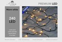 Led outdoor 240l/24m led warm wit - 10m aanloopsnoer zwart - bi-bui - aan/uit/8/16u timer/ip44 trafo Anna's collection - Annas collection - thumbnail