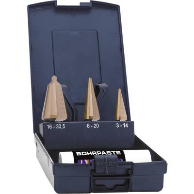 Exact 50105 Lepelboorset 3-delig 3 - 14 mm, 4 - 20 mm, 16 - 30.5 mm HSS TiN 3 vlakken schacht 1 set(s)
