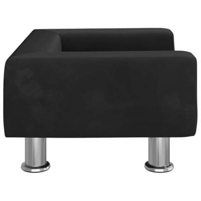 VidaXL Hondenmand 50x40x26,5 cm fluweel zwart VidaXL Hondenmand 50x40x26,5 cm fluweel zwart