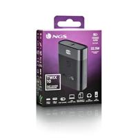Powerbank NGS TWIX10 Zwart 10000 mAh - thumbnail