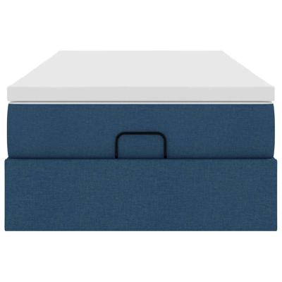 Ottoman bed met matras 140x190cm stof blauw