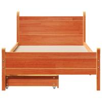 Bedframe zonder matras massief grenenhout wasbruin 120x200 cm - thumbnail
