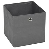 Opbergboxen 4 st 32x32x32 cm nonwoven stof grijs - thumbnail