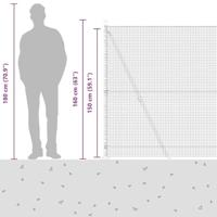 VidaXL Afrasteringspaal zilver 10 x 1,5 m (19 x 19 mm gaas) staal - thumbnail