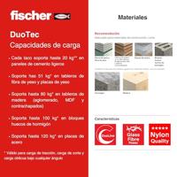 Fischer 542590 DUOTEC 12 LD Hollewandplug 10 stuk(s) - thumbnail