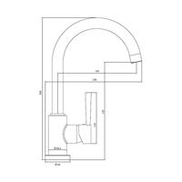 SCHÜTTE eenknopsmengkraan cornwall zwart - thumbnail