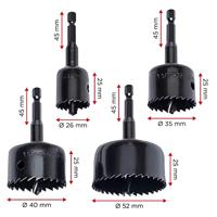 kwb 497900 Gatenzaagset 4-delig 26 mm, 35 mm, 40 mm, 52 mm 1 stuk(s) - thumbnail