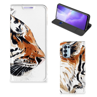 Bookcase OPPO Find X3 Lite Watercolor Tiger - thumbnail