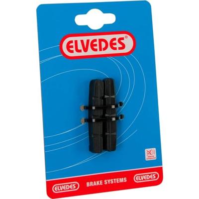 Shimano Road vervangings remschoenen elvedes 55 mm voor cartridge v-brake (op kaart) - thumbnail
