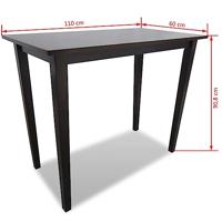 Bartafel hout bruin - thumbnail