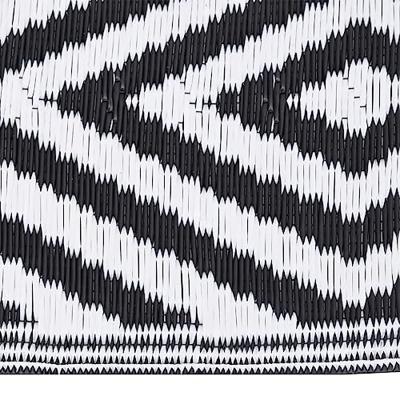 VidaXL Buitenkleed arakil 140x200 cm polypropeen zwart VidaXL Buitenkleed arakil 140x200 cm polypropeen zwart