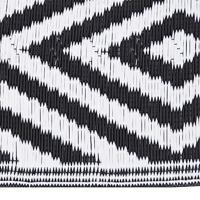 Buitenkleed ARAKIL 80x250 cm polypropeen zwart - thumbnail