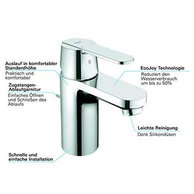 Grohe Wastafelkraan Get met Waste Chroom