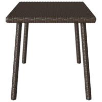 Tuin salontafel rechthoekig 80x40x37 cm poly rattan bruin - thumbnail