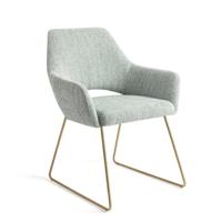 Jesper Home Yanai eetkamerstoel Soft Sage slide gold - thumbnail
