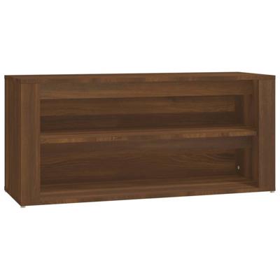 VidaXL Schoenenrek 100x35x45 cm bewerkt hout bruin eikenkleur