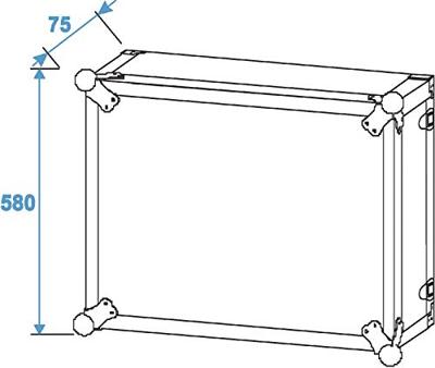 ROADINGER Effect Rack CO DD, 12U, 38cm deep, black