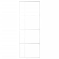 Schuifdeur 76x205 cm ESG-glas en aluminium wit - thumbnail