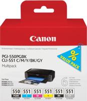 Cartouche Canon INK PGI-550 / CLI-551 C, M, Y, BK, GY - thumbnail