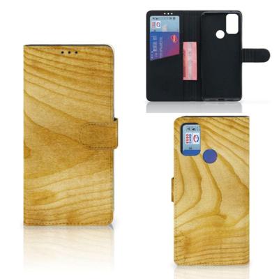 Alcatel 1S (2021) | Book Style Case | Licht Hout