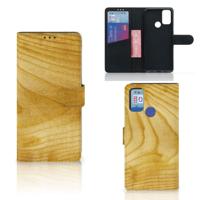 Alcatel 1S (2021) | Book Style Case | Licht Hout - thumbnail