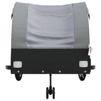 Fietstrailer 45 kg ijzer zwart en grijs - thumbnail