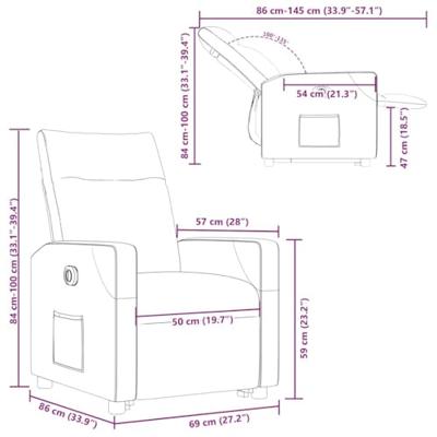 Sta-op-stoel elektrisch verstelbaar stof bruin