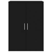 Dressoirs 2 st 60x31x84 cm bewerkt hout zwart - thumbnail