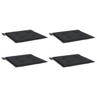 Tuinstoelkussens 4 st 50x50x3 cm oxford stof zwart - thumbnail