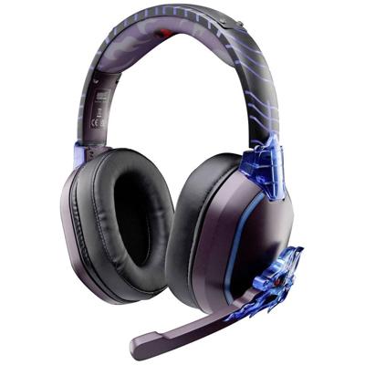 Lexip X TSUME Naruto Shippuden Headset 3 Over Ear headset Kabel, Bluetooth Stereo Zwart, Lila, Blauw Headset, Volumeregeling, Microfoon uitschakelbaar (mute)