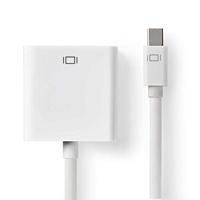 Nedis - Mini DisplayPort-kabel - DisplayPort 1.2 - Mini DisplayPort-stekker - VGA bus - 21.6 Gbps - Vernikkeld - 0.20 m - rond - PVC - wit - thumbnail
