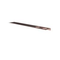 Hotbath &MORE Planchet - 80cm - inclusief bevestigings rails - 2 uitsparingen - voor zeepdispenser of beker - Geborsteld koper PVD SH080H2BCP - thumbnail