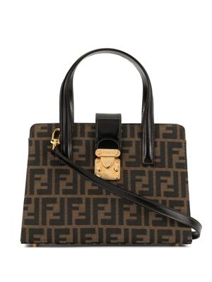 Fendi Pre-Owned Zucca Pattern 2way Hand Bag - Brown Fendi Pre-Owned Zucca Pattern 2way Hand Bag - Brown