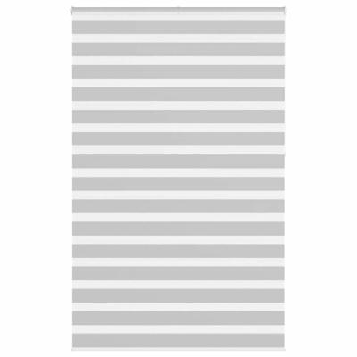 Zebra rolgordijn 145x230 cm stofbreedte 140,9 cm lichtgrijs