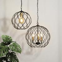 Searchlight Landelijke hanglampFinesse 3-lichts - 4513-3BK - thumbnail