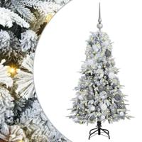 VidaXL Kunstmatige inklapbare kerstboom wit 120 cm pe en pvc - thumbnail