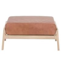 Gazzda Fawn hocker whitewash Dakar Leather Whiskey - thumbnail