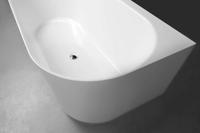 Ligbad Polysan Sussi Gegoten Marmer 160x70x49,5 cm Asymmetrisch Links Wit - thumbnail