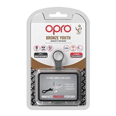 Opro 790008 Bronze Enhanced Fit Mouthguard - White - JR Opro 790008 Bronze Enhanced Fit Mouthguard - White - JR