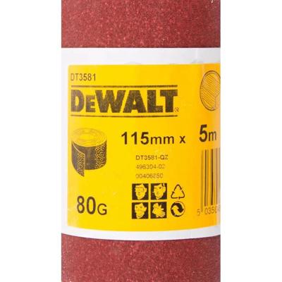 DeWalt Accessoires Schuurpapier, rol 5 meter, 115mm, K80 - DT3581-QZ