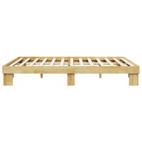 Bedframe zonder matras 140x200 cm massief hout eiken - thumbnail