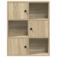 Boekenkast 60x24x76,5 cm bewerkt hout sonoma eikenkleurig - thumbnail
