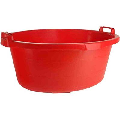 Lockweiler Bak ovaal 65 cm/40 L rood staande handgrepen